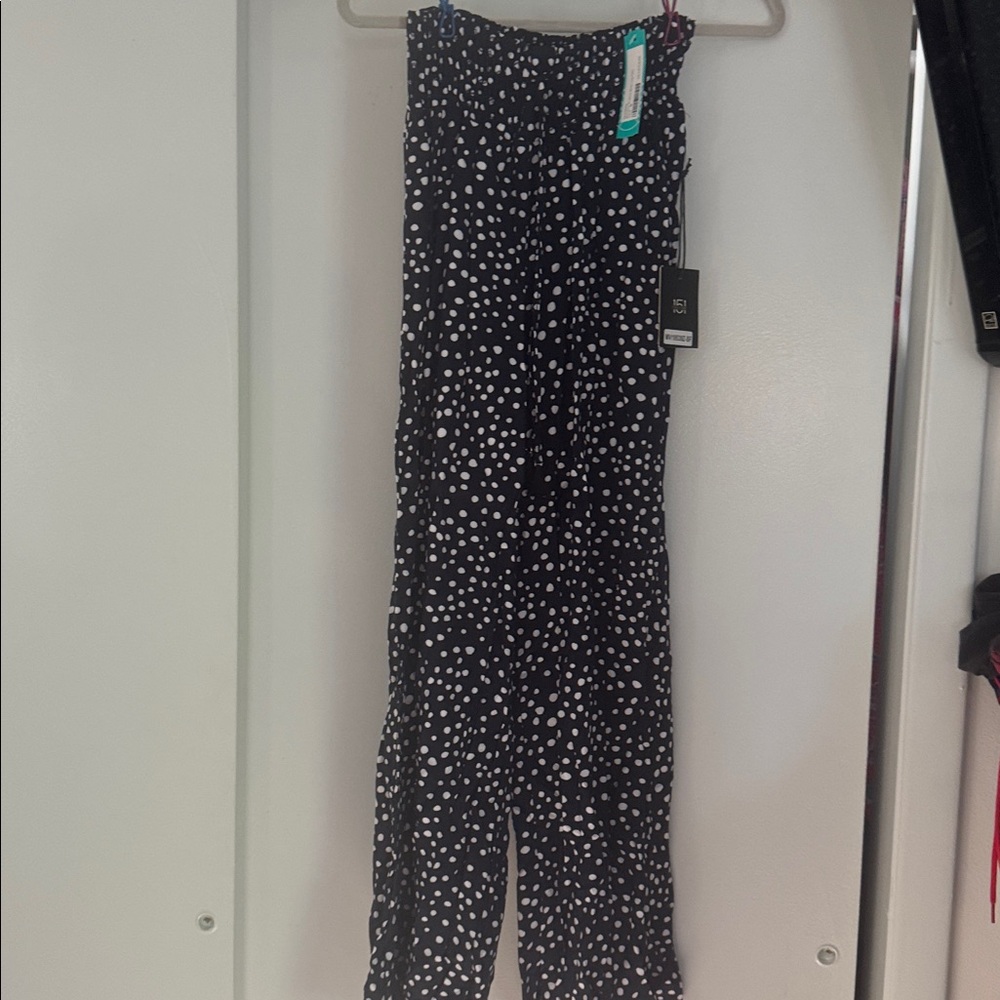 One 5 One Navy Pants with White Dots